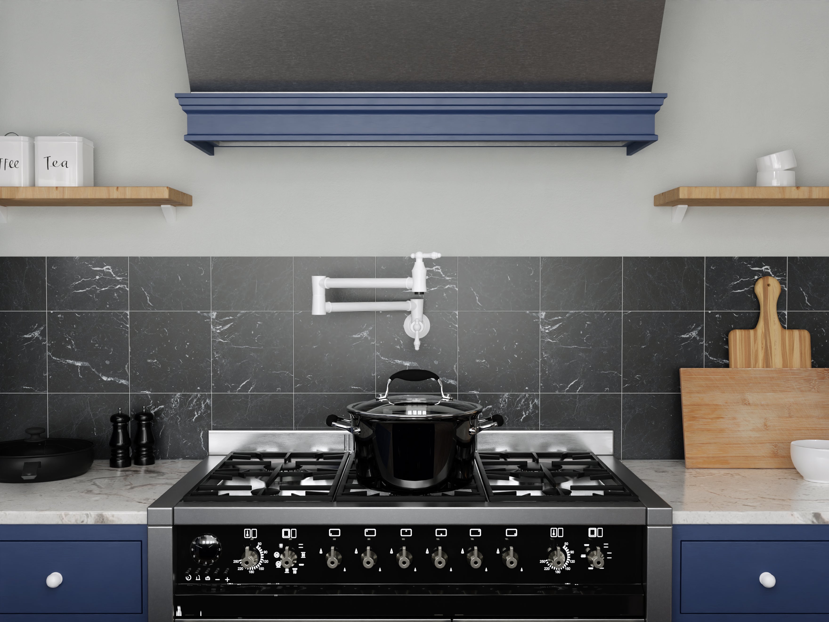 Marca 360-Degree 24" Wall Mounted Pot Filler with Dual Swivel