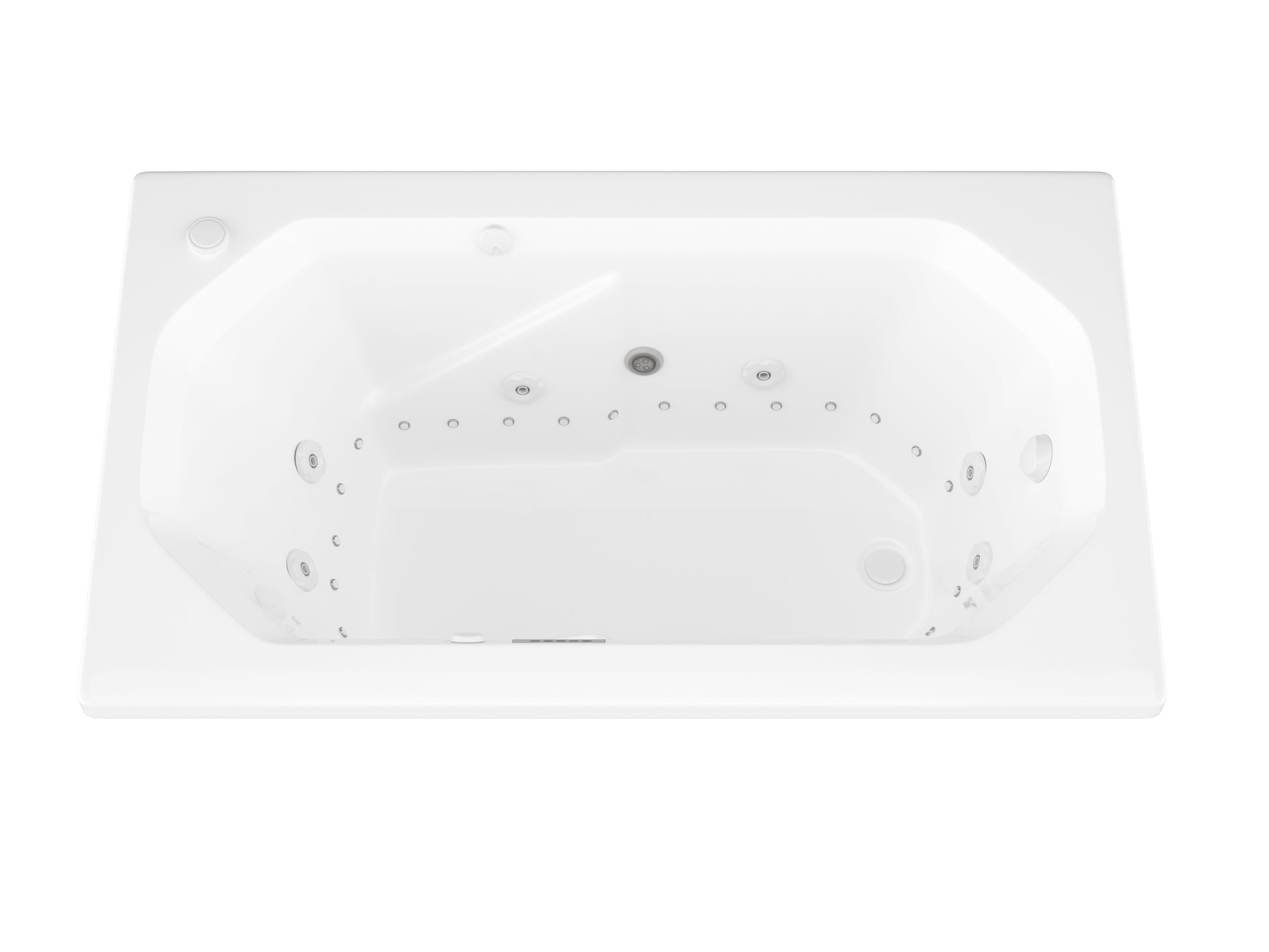 Atlantis Whirlpools Mirage Deluxe Series 35.875 x 59.625in. Air and Whirlpool Jetted Bathtub in White