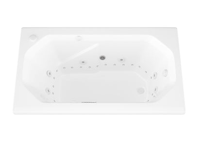 Atlantis Whirlpools Mirage Deluxe Series 35.875 x 59.625in. Air and Whirlpool Jetted Bathtub in White