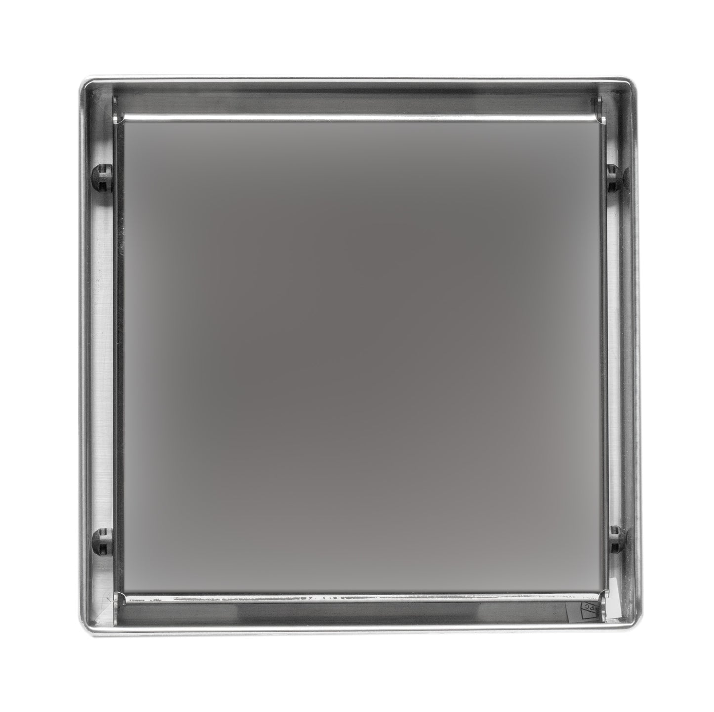 ALFI brand ABSD55B-BSS 5" x 5" Modern Square Polished Stainless Steel Shower Drain with Solid Cover