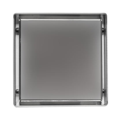 ALFI brand ABSD55B-BSS 5" x 5" Modern Square Polished Stainless Steel Shower Drain with Solid Cover