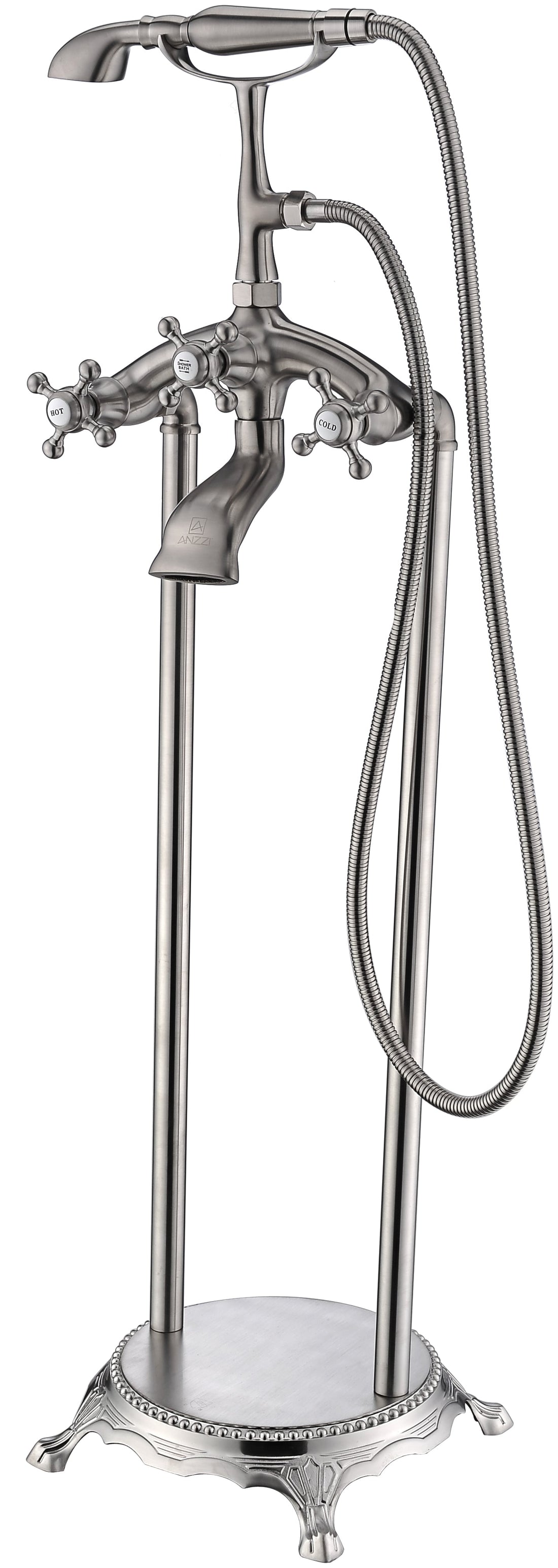 Tugela 3-Handle Claw Foot Tub Faucet with Hand Shower