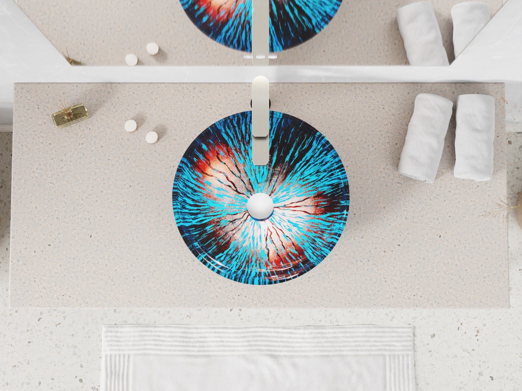 Belissima Round Glass Vessel Bathroom Sink