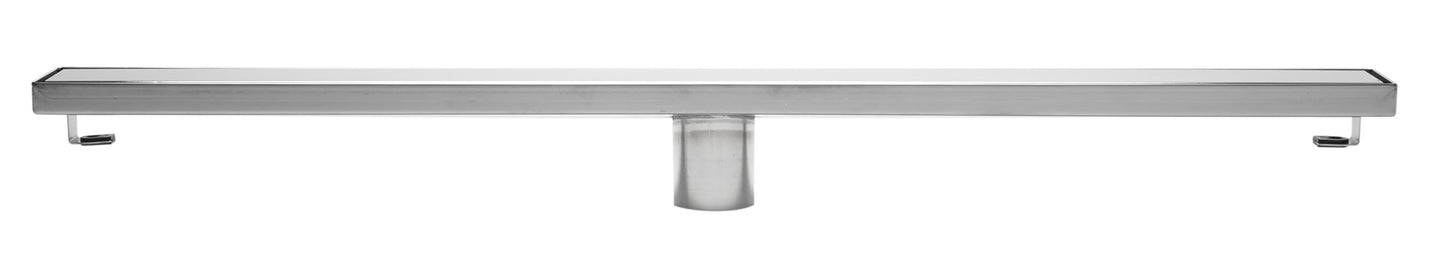 ALFI brand ABLD32B-PSS 32" Modern Polished Stainless Steel Linear Shower Drain with Solid Cover