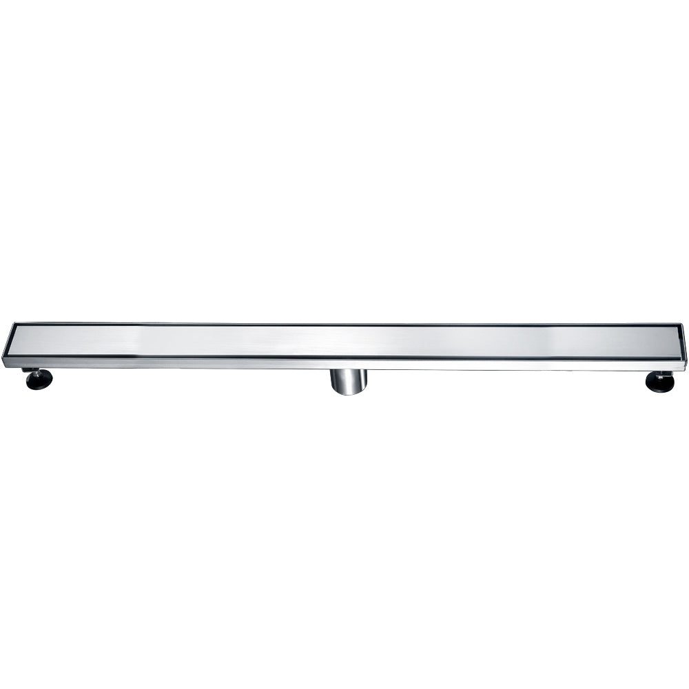 ALFI brand ABLD36B-BSS 36" Modern Brushed Stainless Steel Linear Shower Drain with Solid Cover