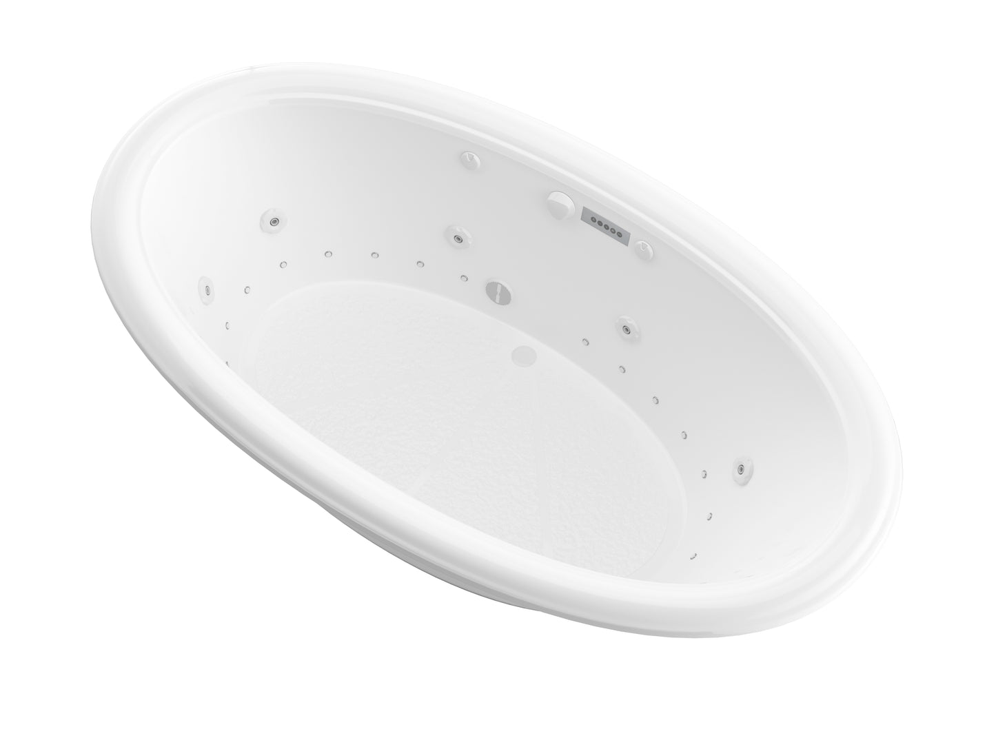 Atlantis Whirlpools Petite Deluxe Series 44 x 78in. Air and Whirlpool Jetted Bathtub in White