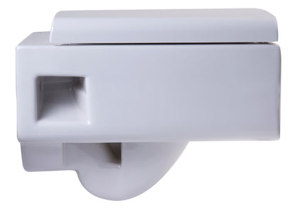 EAGO WD333 Square Modern Wall Mount Dual Flush Toilet Bowl