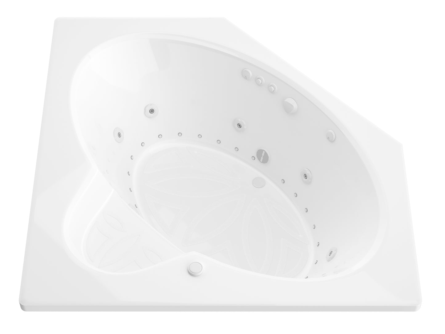 Atlantis Whirlpools Sublime 60 x 60 Corner Air & Whirlpool Jetted Bathtub