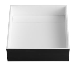 ALFI brand ABRS14SBM Black Matte 14" Square Solid Surface Resin Sink