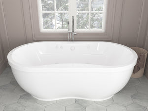 Atlantis Whirlpools Embrace 34 x 71 Oval Freestanding Whirlpool Jetted Bathtub 3471AW