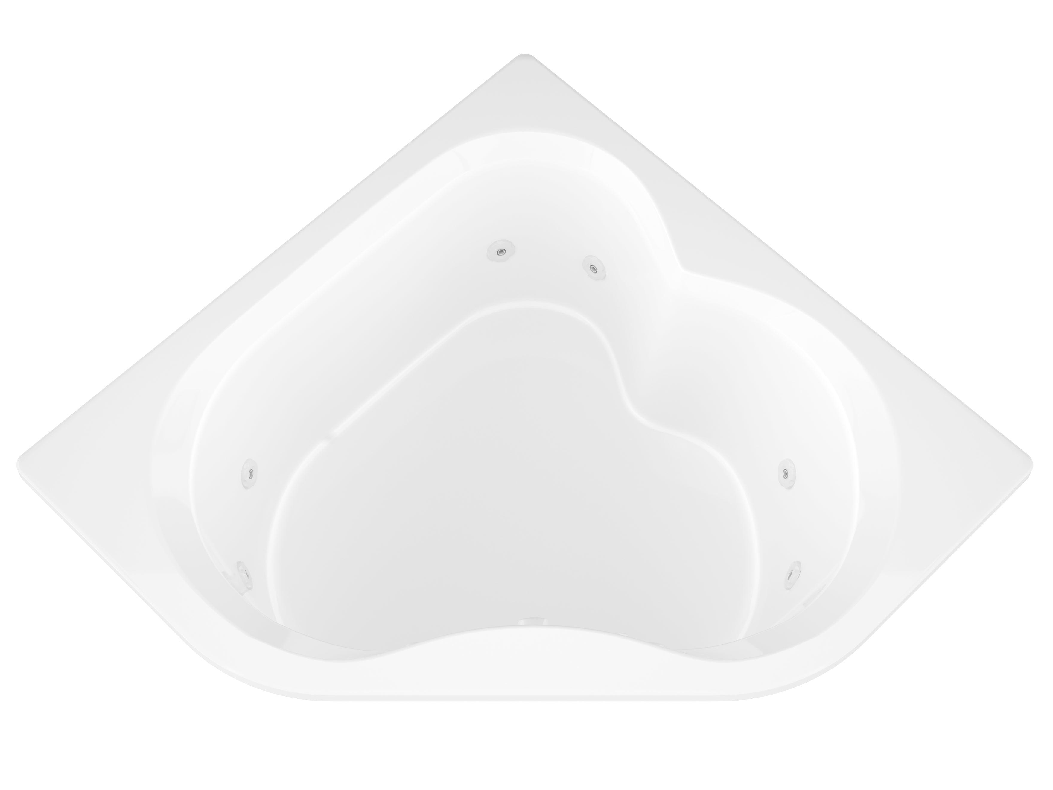 Atlantis Whirlpools Cascade 60 x 60 Corner Whirlpool Jetted Bathtub