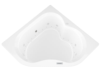 Atlantis Whirlpools Cascade Deluxe Series 61.5 x 83.5in. Air and Whirlpool Jetted corner installation Bathtub in White