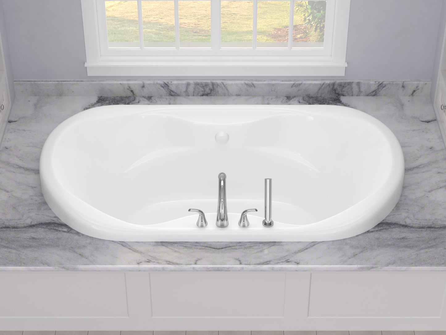 Atlantis Whirlpools Indulgence 41 x 70 Oval Soaking Bathtub