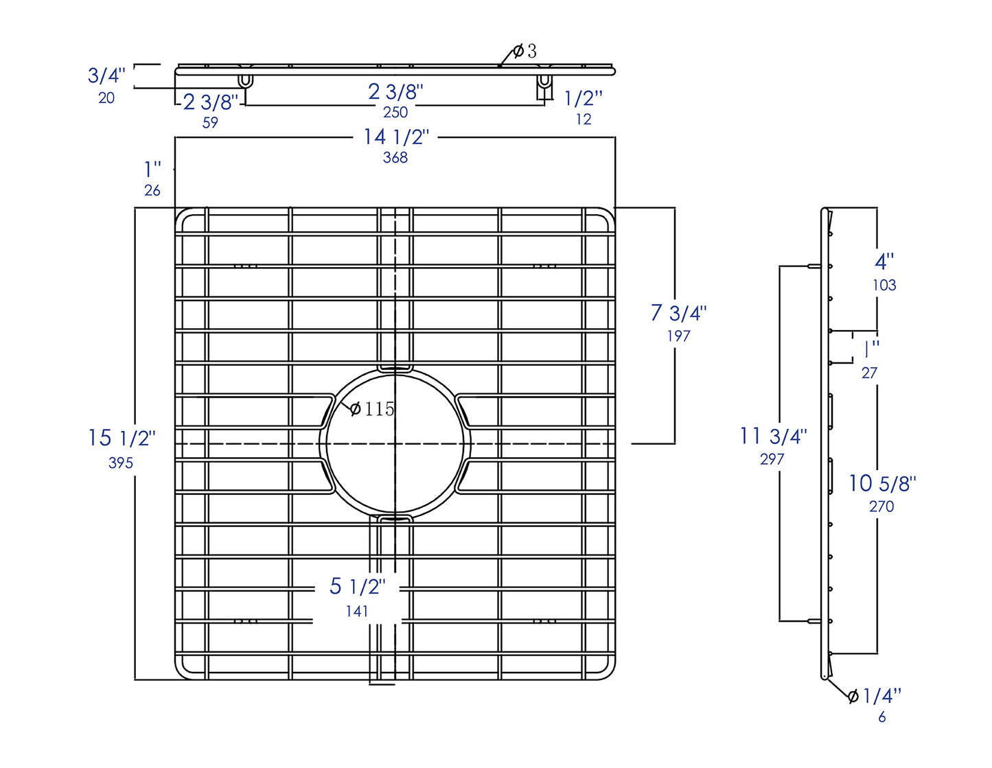 ALFI brand ABGR33D Pair of Stainless Steel Grids for ABF3318D