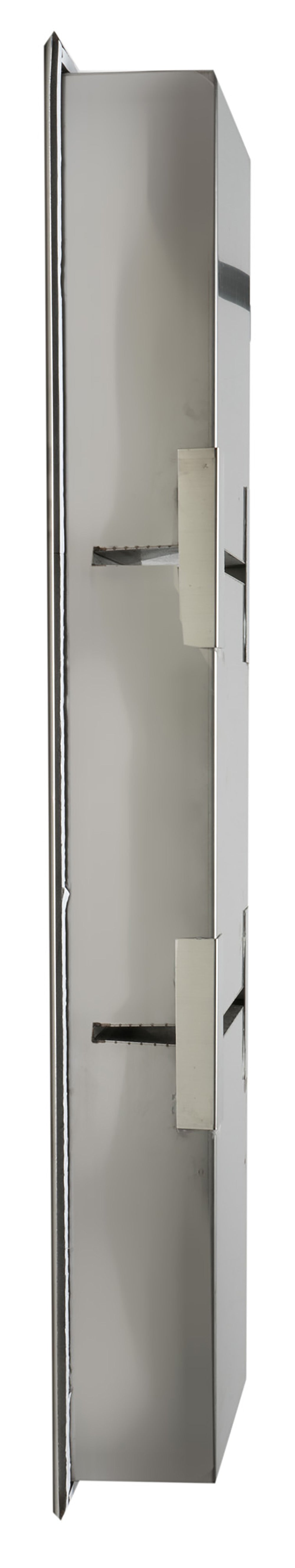 ALFI brand ABN0836-BSS 8 x 36 Brushed Stainless Steel Vertical Triple Shelf Bath Shower Niche