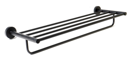 ALFI brand AB9538-BM Black Matte 26" Towel Bar & Shelf