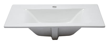 EAGO BB127 White Ceramic 32"x19" Rectangular Drop In Sink