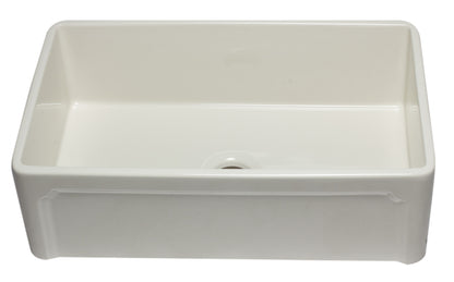 ALFI brand AB3320SB-B 33 inch Biscuit Reversible Single Fireclay Farmhouse Kitchen Sink