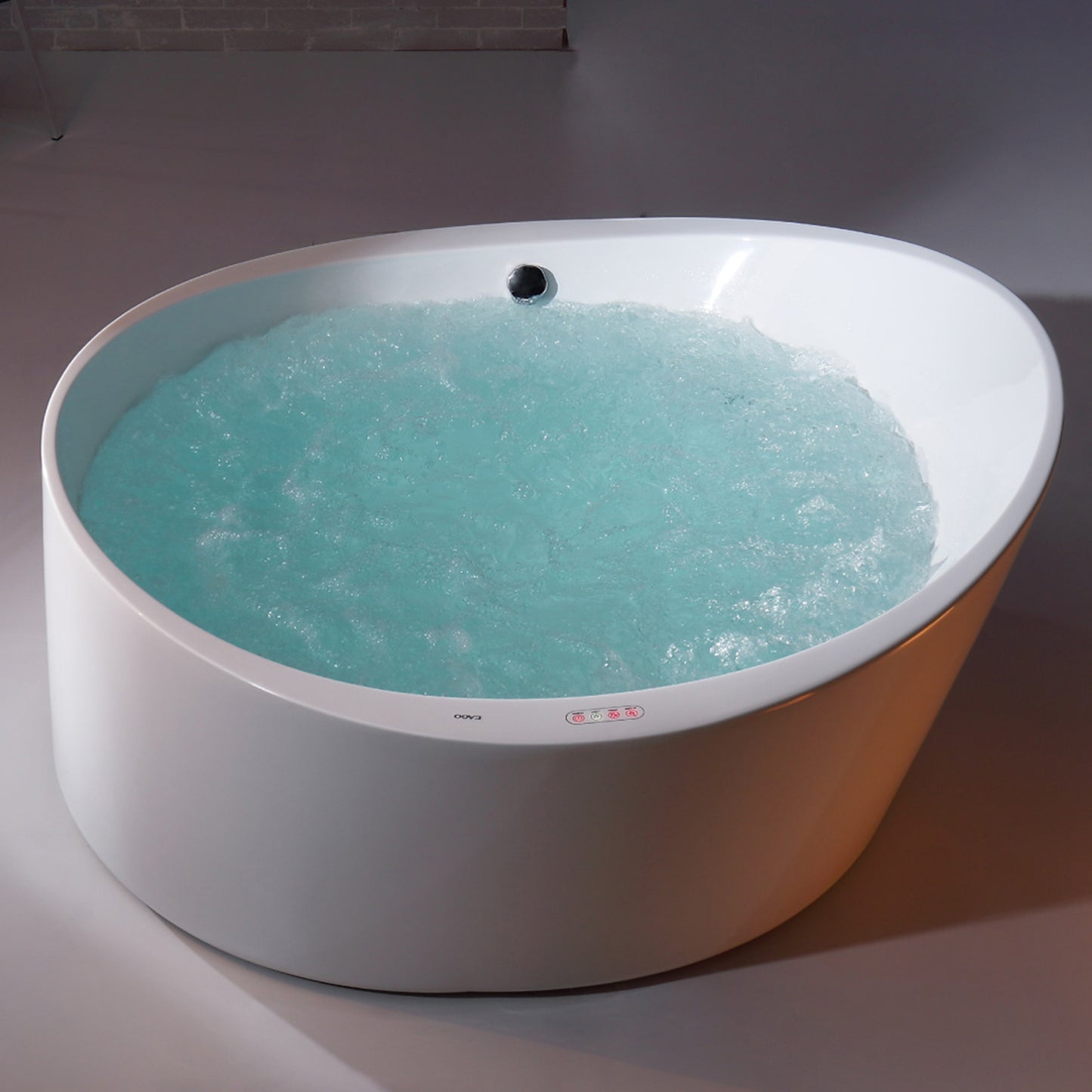 EAGO AM2130  66" Round Free Standing Acrylic Air Bubble Bathtub