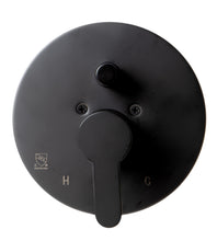 Load image into Gallery viewer, ALFI brand AB3101-BM Black Matte Shower Valve with Rounded Lever Handle and Diverter