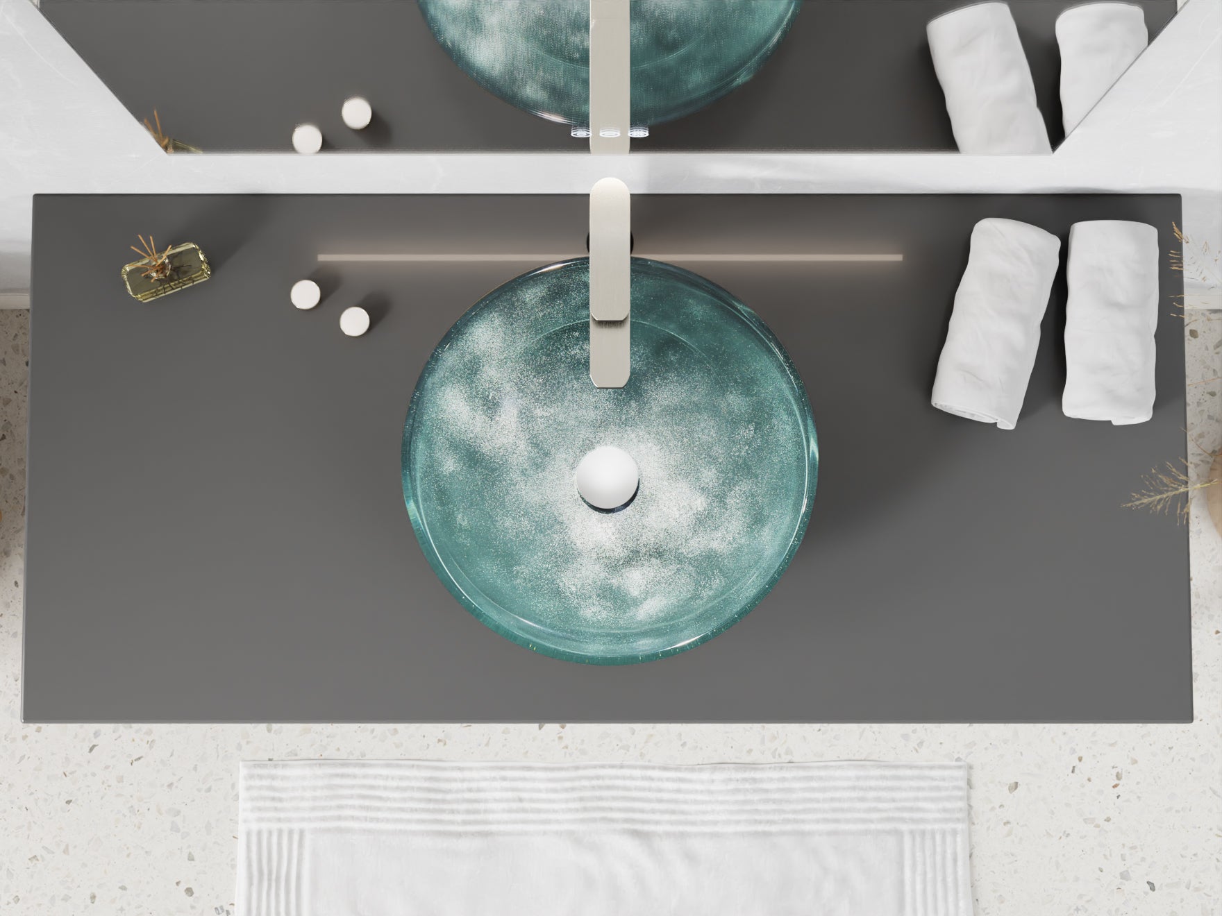 Belissima Round Glass Vessel Bathroom Sink