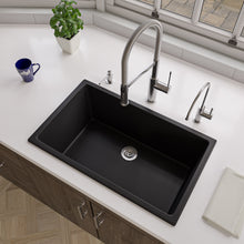 Load image into Gallery viewer, ALFI brand AB3018UD-BM Black Matte 30&quot; x 18&quot; Fireclay Undermount / Drop In Fireclay Kitchen Sink