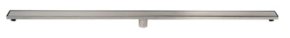 ALFI brand ABLD59B-BSS 59" Brushed Stainless Steel Linear Shower Drain with Solid Cover