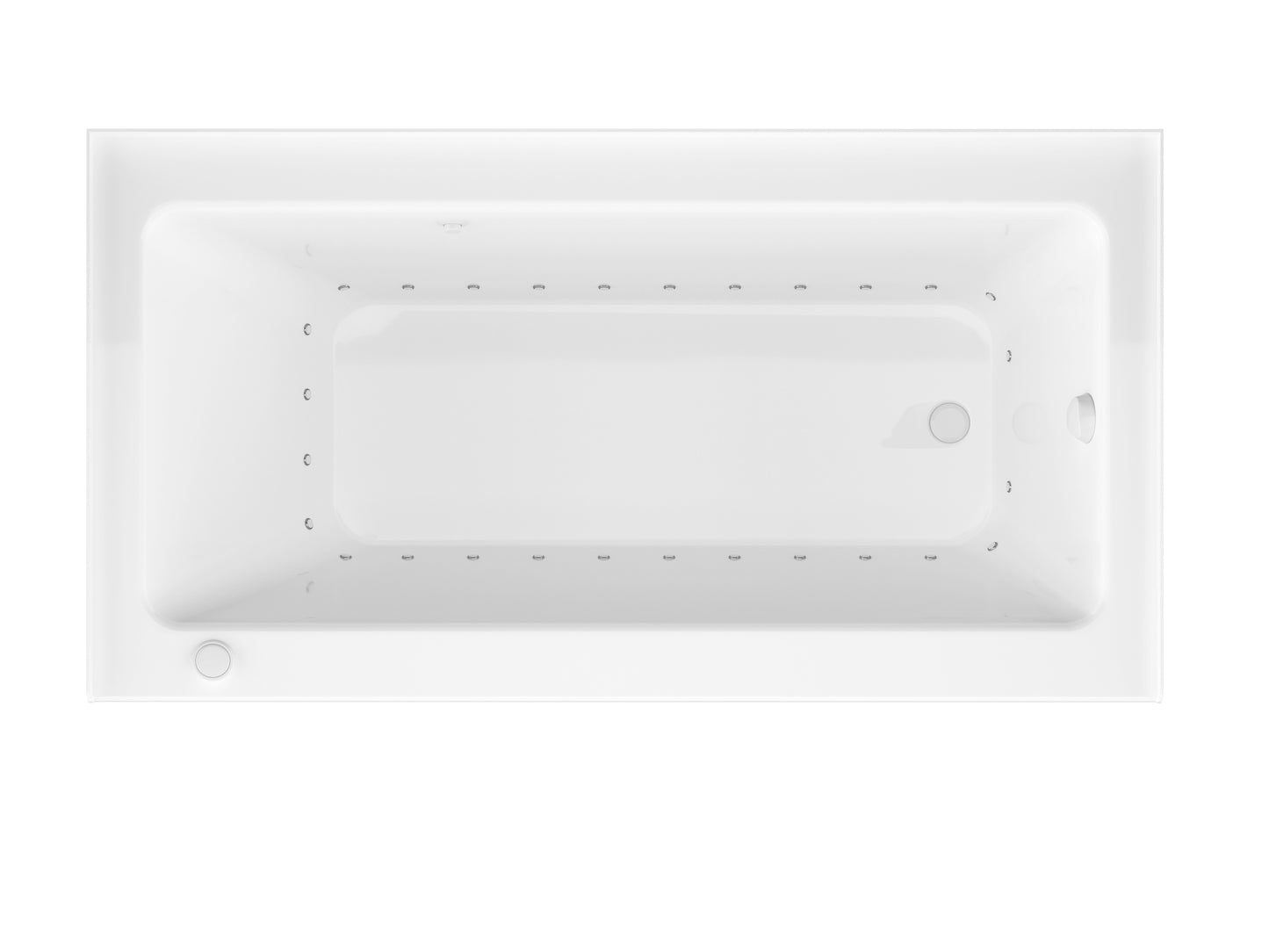 Atlantis Whirlpools Soho 32 x 60 Front Skirted Air Massage Tub - Acrylic, Alcove Installation