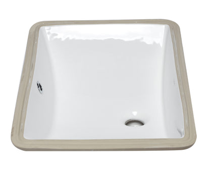 EAGO BC227 White Ceramic 22"x15" Undermount Rectangular Bathroom Sink