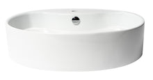 Load image into Gallery viewer, ALFI brand ABC910 White 22&quot; Oval Above Mount Ceramic Sink with Faucet Hole