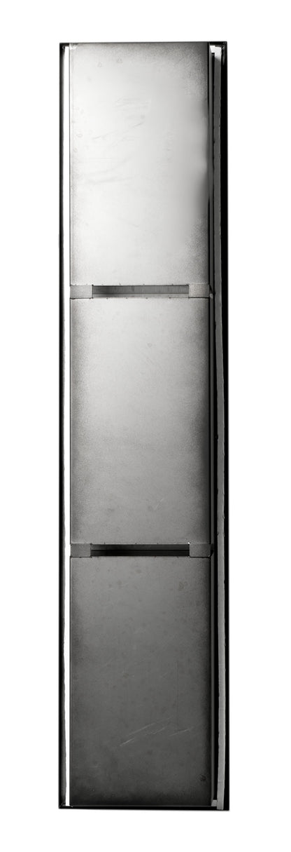 ALFI brand ABNC0836-BLA 8" x 36" Black Matte Stainless Steel Vertical Triple Shelf Bath Shower Niche