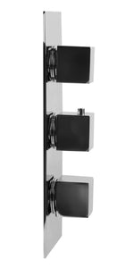 ALFI brand AB2901-PC Polished Chrome Concealed 4-Way Thermostatic Valve Shower Mixer /w Square Knobs