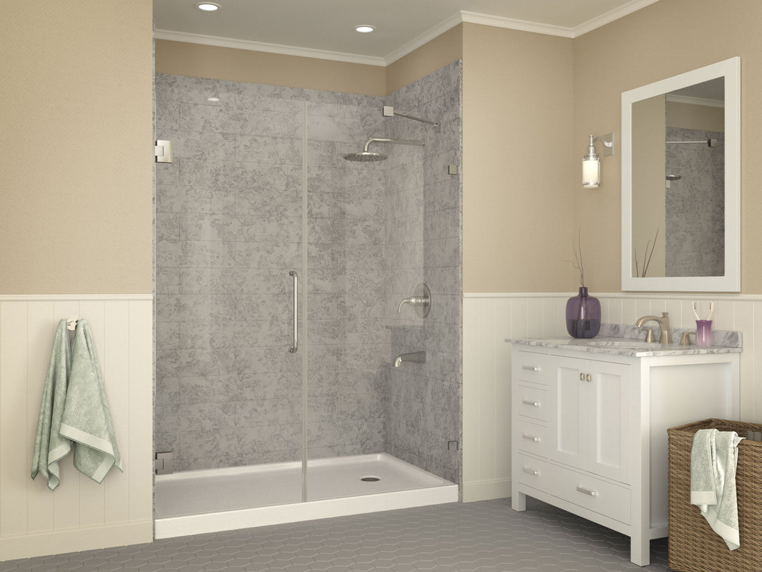 Colossi Series 36 in. x 60 in. Single Threshold Shower Base in White