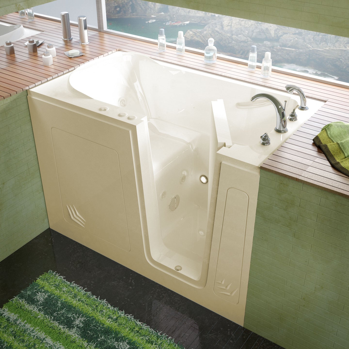 MediTub Walk-In 30 x 54 Right Drain Whirlpool Jetted Walk-In Bathtub