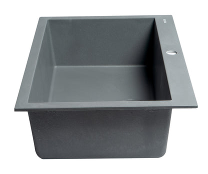 ALFI brand AB3020DI-T Titanium 30" Drop-In Single Bowl Granite Composite Kitchen Sink