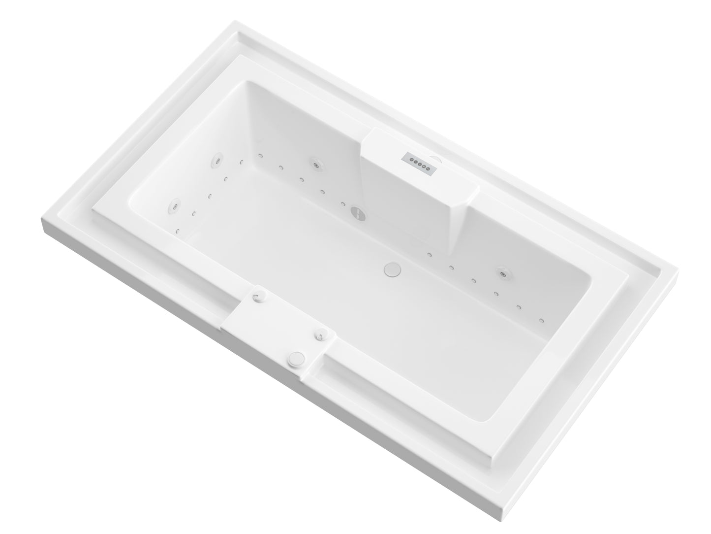 Atlantis Whirlpools Infinity Deluxe Series 45.75 x 78.312in. Air and Whirlpool Jetted Bathtub in White