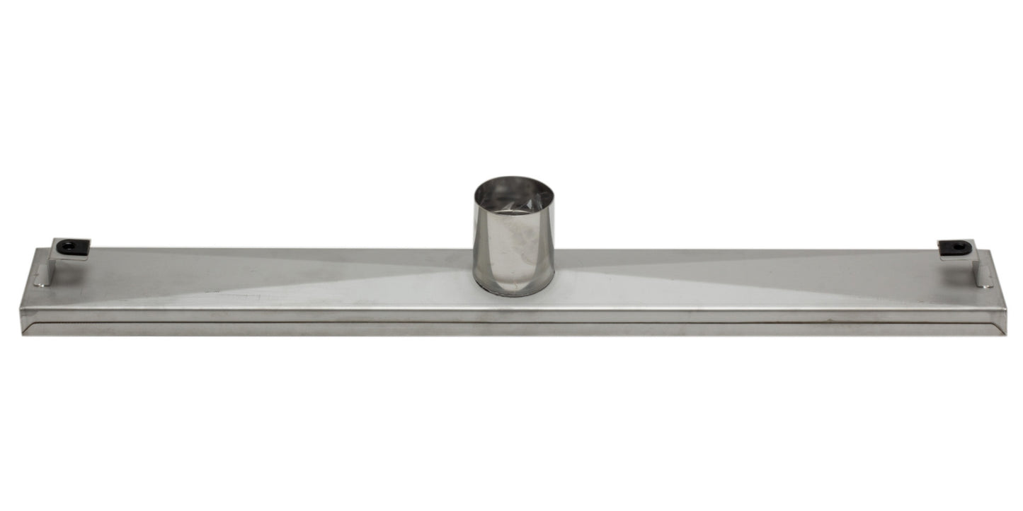 ALFI brand ABLD24D 24" Modern Stainless Steel Linear Shower Drain with Groove Lines