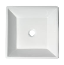 Load image into Gallery viewer, ALFI brand ABC912 White 17&quot; Square Above Mount Ceramic Sink