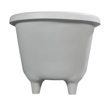 Load image into Gallery viewer, ALFI brand AB9960 67&quot; White Matte Clawfoot Solid Surface Resin Bathtub
