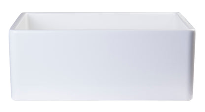 ALFI brand AB505-W White 26" Contemporary Smooth Apron Fireclay Farmhouse Kitchen Sink