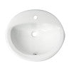 ALFI brand ABC802 White 21" Oval Drop In Ceramic Sink with Faucet Hole