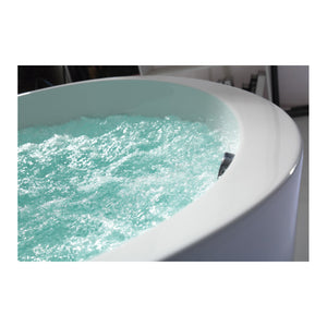EAGO AM2130  66" Round Free Standing Acrylic Air Bubble Bathtub