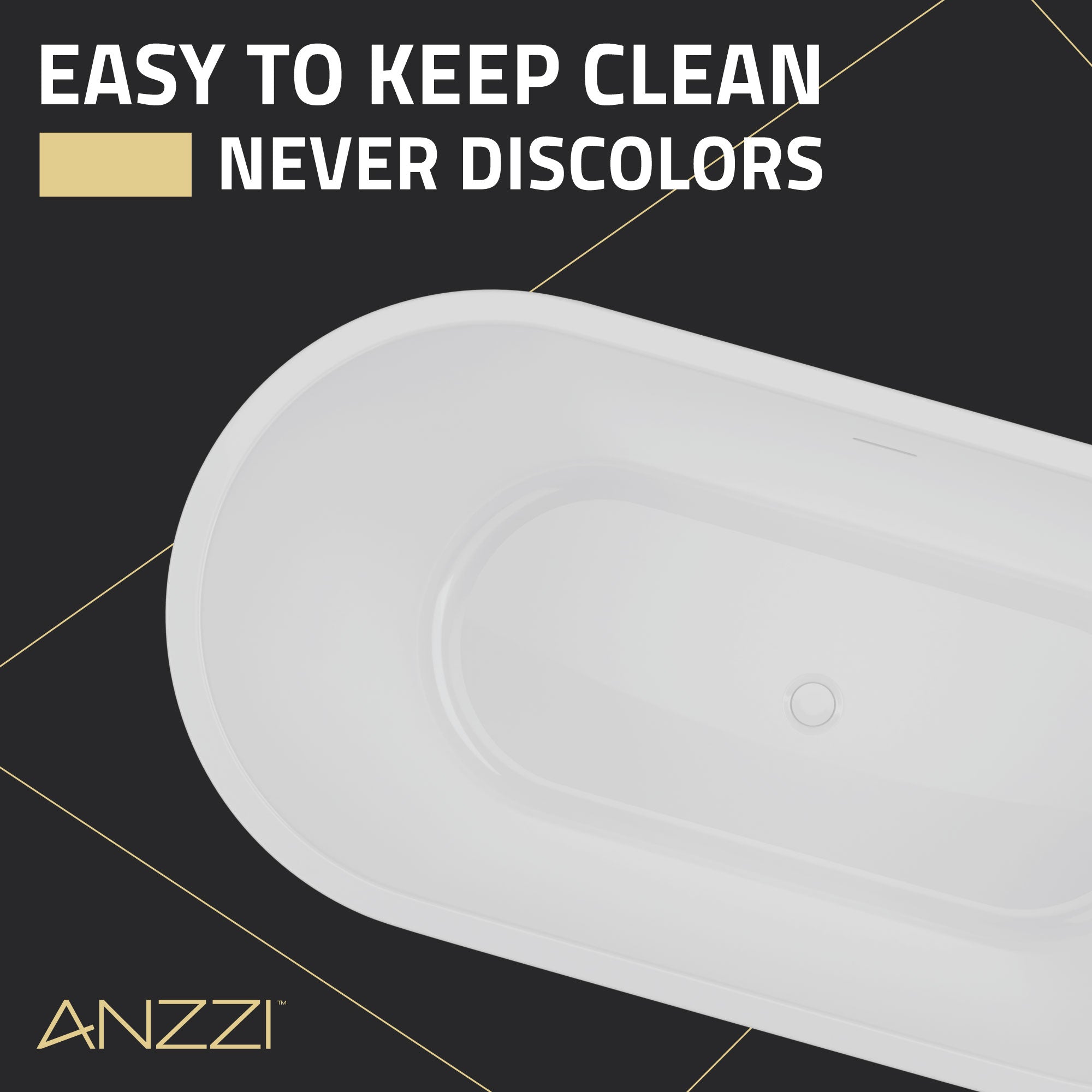 Chand 67 in. Acrylic Flatbottom Freestanding Bathtub