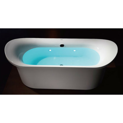 EAGO AM1900  74" White Free Standing Air Bubble Bathtub