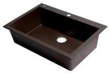 Load image into Gallery viewer, ALFI brand AB3020DI-C Chocolate 30&quot; Drop-In Single Bowl Granite Composite Kitchen Sink