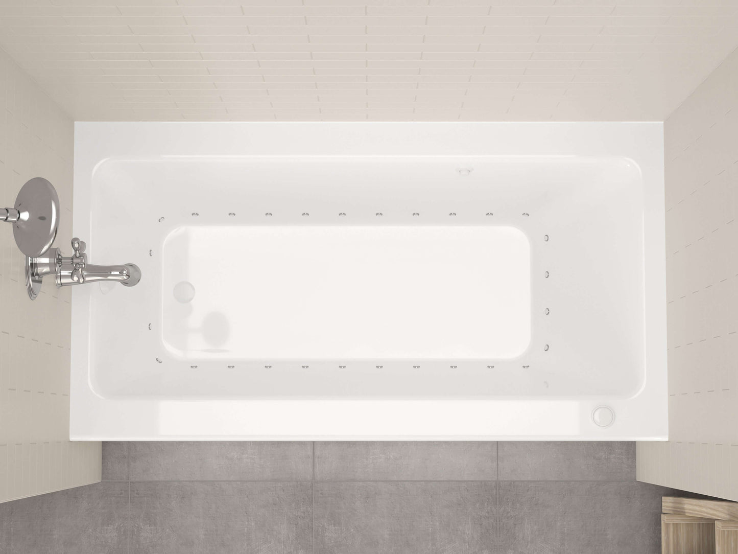 Atlantis Whirlpools Soho 30 x 60 Front Skirted Air Massage Tub up view