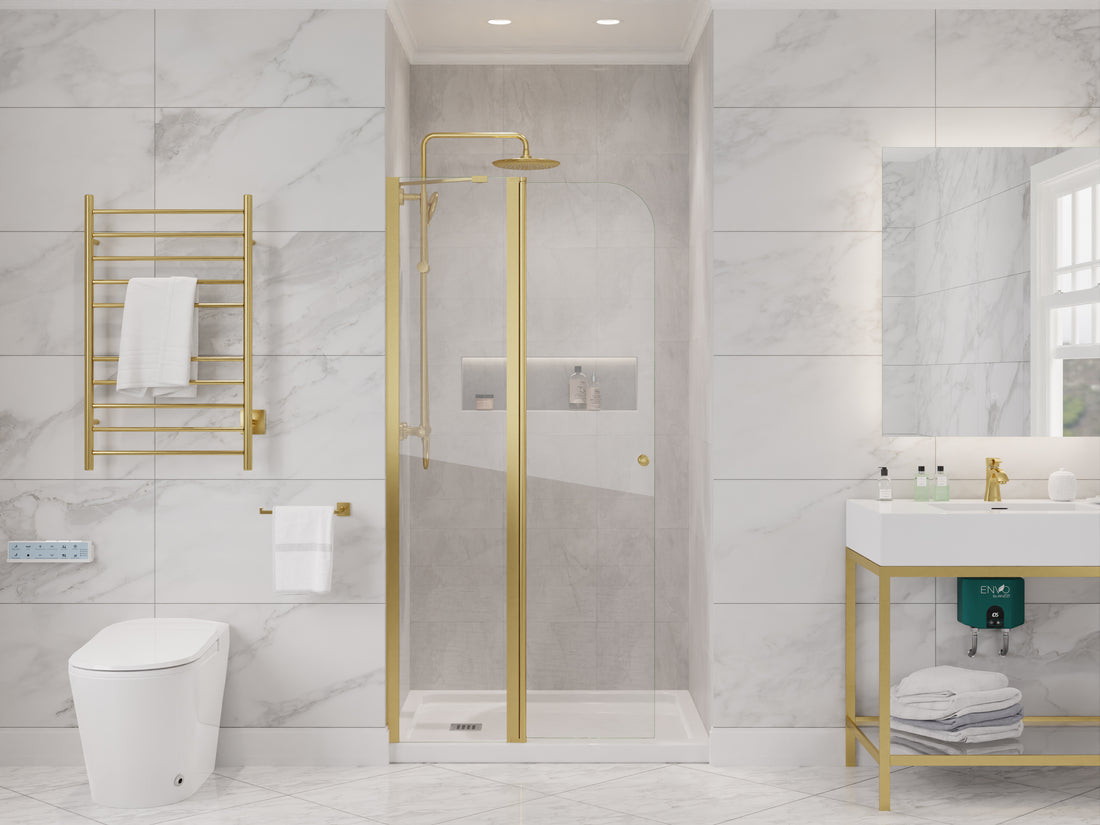 ANZZI Romance 72-in. x 33.5-in. Frameless Swinging Shower Door