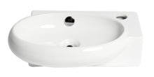 Load image into Gallery viewer, ALFI brand ABC117 White 17&quot; Small Wall Mounted Ceramic Sink with Faucet Hole