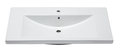 EAGO BH002 White Ceramic 40"x19" Rectangular Drop In Sink