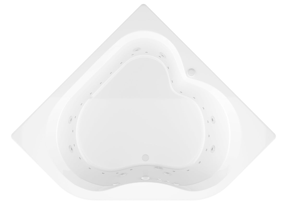 Atlantis Whirlpools Cascade 60 x 60 Corner Air & Whirlpool Jetted Bathtub
